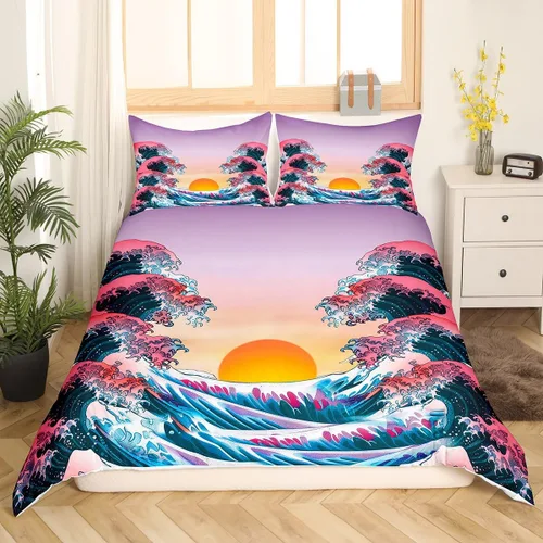 Miniatura 32 de Erosebridal Juego de ropa de cama con diseño de árbol de la vida, tamaño Queen para niños y niñas, diseño bohemio exótico de mariposa, funda