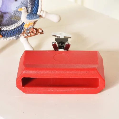 Miniatura 6 de Bloque de atasco, Bloque de percusión musical de plástico, Instrumento de tambor latino, rojo