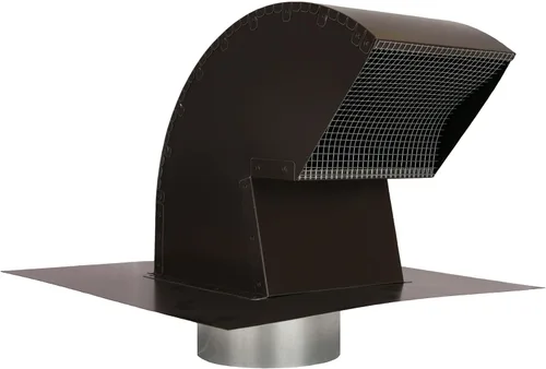 Miniatura 7 de Rejilla de ventilación de techo pintada con cuello de ganso con extensión (4 pulgadas, negro)