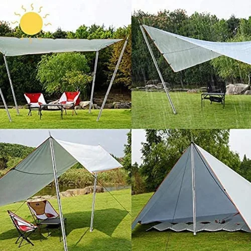 Miniatura 5 de SAN LIKE Postes de Carpa Telescópicos Ajustables y Postes de Lona para Camping, Toldo, Refugio, Mochilero, Senderismo - (Longitud Ajustable - Acero)