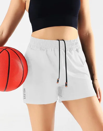 Miniatura 7 de NELEUS Pantalones cortos de correr ligeros para mujer, pantalones cortos atléticos de entrenamiento para yoga con bolsillo