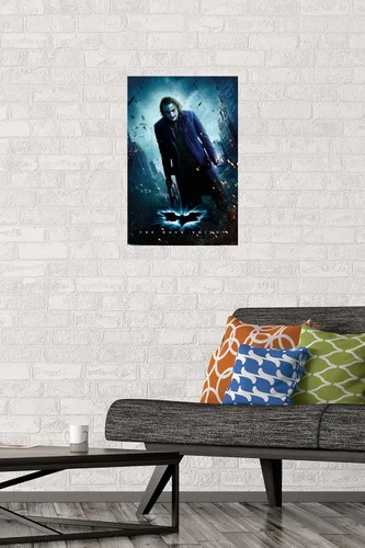 Miniatura 2 de Trends International DC Comics Movie - The Dark Knight - The Joker - Póster de pared de una hoja, 14.725 x 22.375 pulgadas, versión premium sin marco