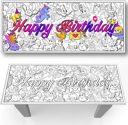 Miniatura 8 de Young N Refined Página de colorear personalizada para fiesta de cumpleaños con nombre personalizado (72 x 30 pulgadas)