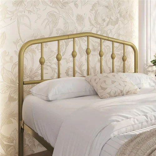 Miniatura 4 de Yaheetech Marco de Cama de Metal Tamaño Completo Plataforma de Cama de Metal con Cabecero/Pie de Cama de Estilo Victoriano/Fácil Montaje/No Necesita