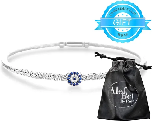 Miniatura 8 de Evil Eye Sterling Silver Bangle Bracelet for Women