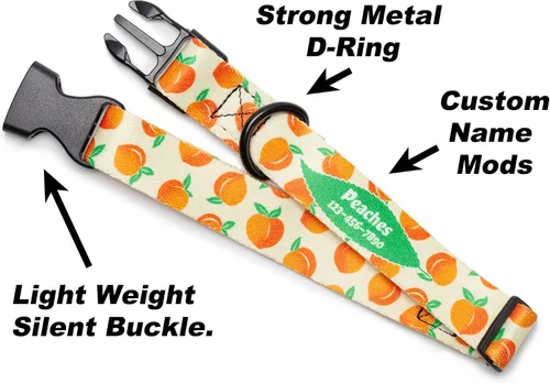 Miniatura 4 de Peaches Dog Collar Personalized (X-Small 5/8")