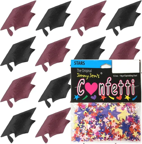Miniatura 162 de Confetti Grad Cap Negro, Azul Marino Combo - 2 bolsas de media onza (1 oz)