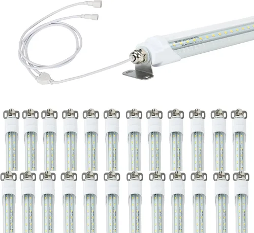Miniatura 10 de Tubo de luz LED T8 de 4 pies para refrigerador, 18 W, 2520 lm, luz diurna blanca de 5000 K, luz diurna no regulable, luces LED para refrigerador o 1