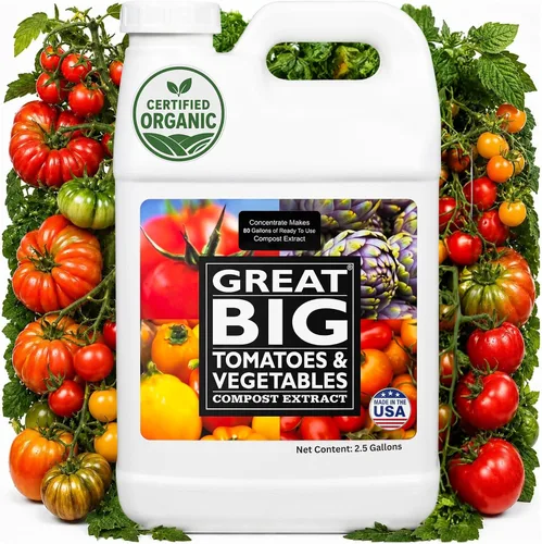 Miniatura 9 de Great Big Tomatoes and Vegetables - Fertilizante líquido Booster – Acondicionador orgánico de suelo, extracto de compost líquido con ácido húmico