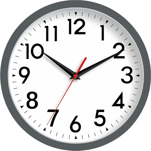 Miniatura 16 de DAXSMY Reloj de pared analógico pequeño de 8 pulgadas, silencioso, sin tictac, funciona con pilas, moderno, simple, decorativo, para cocina, H-blue