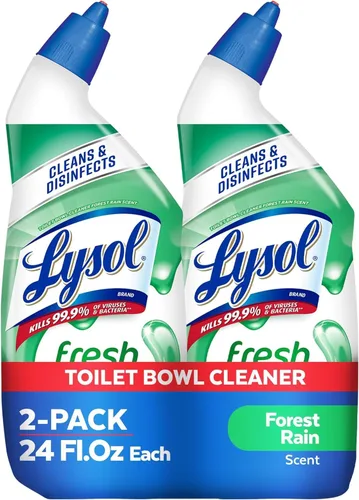 Miniatura 10 de Lysol Limpiador de inodoro, suministros de limpieza de baño de máxima resistencia, limpiador de taza de inodoro en gel adherente, esencial