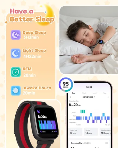Miniatura 5 de Reloj inteligente para niños sin necesidad de teléfono ni aplicación, reloj de seguimiento de actividad física de 1.83" con podómetro, contador