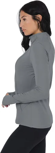 Miniatura 3 de Yogalicious Nude Tech - Chaqueta de manga larga con media cremallera y bolsillos frontales