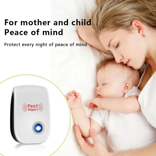 Miniatura 5 de Paquete de 6 repelentes ultrasónicos de plagas para interiores, repelente de plagas, enchufe ultrasónico para arañas, ratones, mosquitos