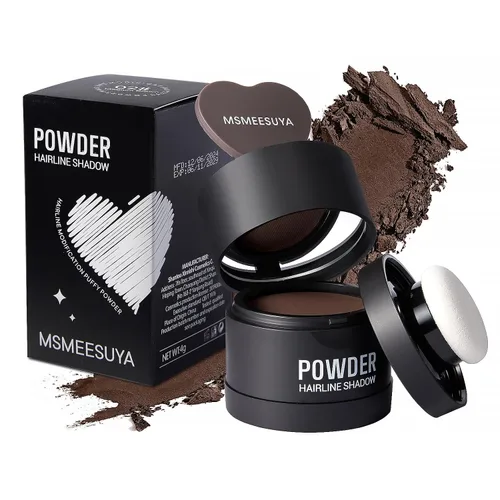 Miniatura 15 de Polvo de línea capilar al instante, rellena polvo fino o de retoque de raíz, adelgazamiento del cabello al instante más grueso para retoque