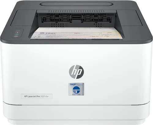 Troy Impresora MICR 3001DW, impresión de cheques, inalámbrica, construida para equipos pequeños, capacidad de 250 hojas, 1 bandeja, hasta 35 ppm