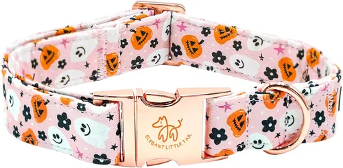 Miniatura 18 de Elegant little tail Collar para perro de Pascua, collar de perro con estampado de huevos de conejo, collar para mascotas, collar rosa para perros