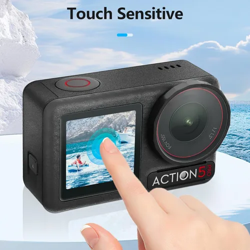 Miniatura 6 de AMAZEAR Action5 Pro - Protector de pantalla de lente para DJI Osmo Action 5 Pro (2 juegos), protector de vidrio templado, pantalla OLED, Ultra HD