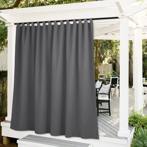 Miniatura 44 de RYB HOME - Cortinas opacas para interior y exterior, cortinas para patio o terraza, cortinas exteriores con pestaña Crema Beige