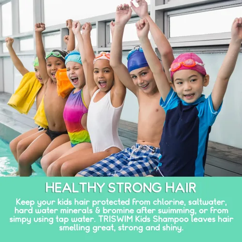 Miniatura 2 de TRISWIM Champú perfumado para niños, cuidado del cabello después del nadador, eliminación de cloro, síntomas de caspa y alivio del cuero cabelludo