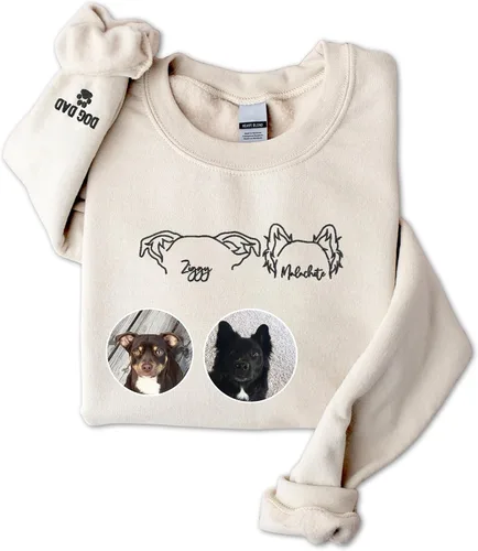 Miniatura 22 de GodLover Custom Dog Mom Embroidered Sweatshirt, Personalized Pet Lover Hoodie, Gift for Women, Mothers Day, Christmas Estilo 03.