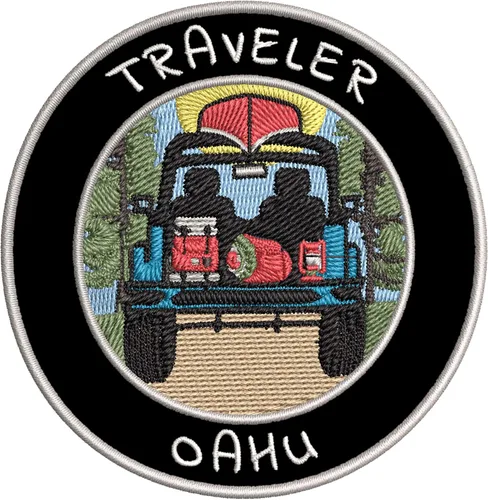 Parche bordado de Oahu de alta calidad para planchar o coser, emblema decorativo para manualidades, recuerdo de vacaciones, equipo de viaje, ropa,