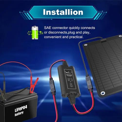 Miniatura 3 de Mantenedor de cargador de batería solar, cargador de batería de remolque volcado, mantenedor de batería, cargador de remolque, kit de panel solar