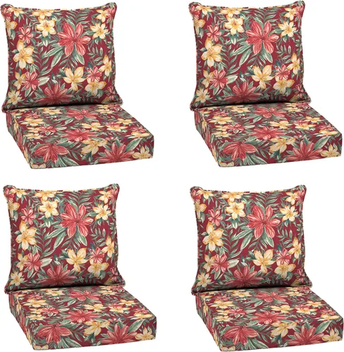 Miniatura 96 de Arden Outdoor Deep Seat Cushion Set, 24 x 24 pulgadas, Cojín para patio resistente al clima, a la lluvia y a la decoloración para silla, sofá y sofá