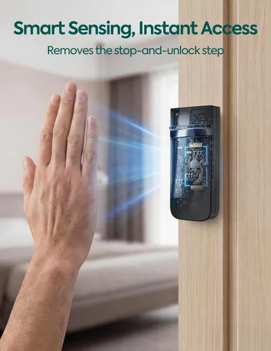 Miniatura 2 de Babelio Puerta de bebé inteligente de desbloqueo automático por infrarrojos para puertas y escaleras, puertas de cierre automático para perros