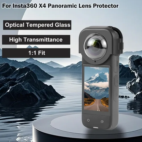 Miniatura 2 de PULUZ Cubierta protectora de lente para Insta360 X4, protector de lente de cámara de vidrio óptico para Insta 360 x4, antiniebla, anticaída, 98%