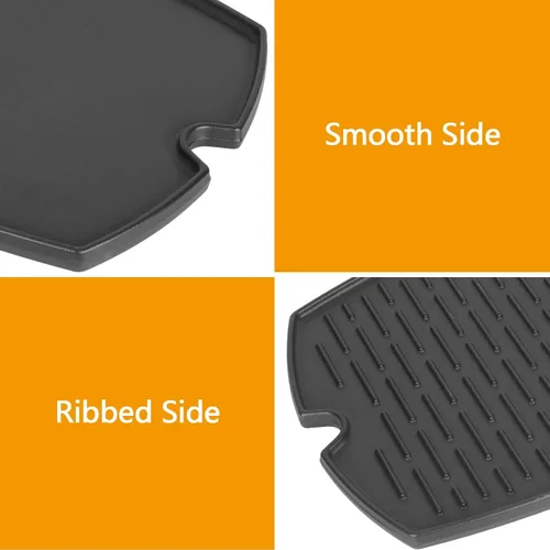 Miniatura 6 de 7582 Inserto de plancha de hierro fundido para parrillas Weber Q Series Q1200 Q1000 Q1400 Q100 Q120 Q140, pieza de repuesto de plancha de cocina