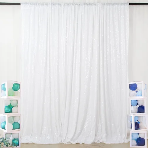 Miniatura 49 de ShinyBeauty PHOTOBOOTH - Fondo de tela de lentejuelas, telón de fondo de boda, telón de fondo óxido, cortinas de lentejuelas, cortinas de Negro