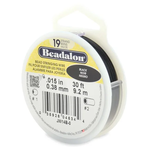 Miniatura 39 de Beadalon Alambre de cuerda de cuentas de acero inoxidable de 19 hebras, 0.018 pulgadas / 0.018 in, bronce, 100 pies / 101.7 ft