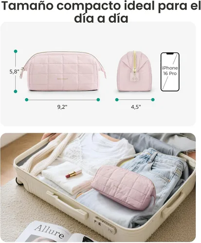 Miniatura 6 de Bagsmart - Estuche de Maquillaje para Viaje, Neceser de Artículos de Aseo Personal, Bolsa de maquillaje