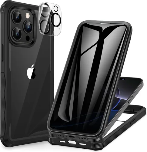 Miniatura 18 de CENHUFO Funda de privacidad para iPhone 11 Pro, funda de cuerpo completo con protector de pantalla de privacidad de vidrio templado 9H integrado
