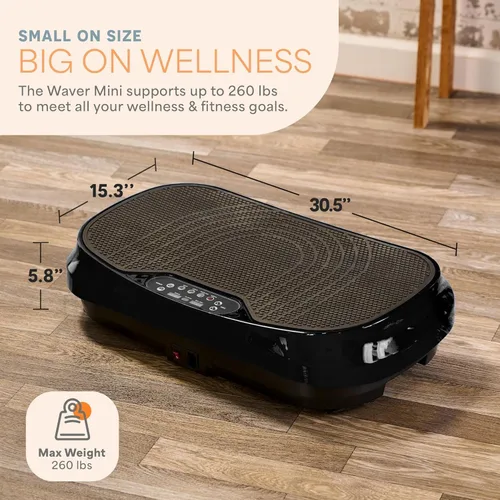 Miniatura 6 de Lifepro Waver Mini Vibration Plate Exercise Machine with Remote & Bands — Compact Whole Body Vibrating Plate for Lymphatic Drainage & Muscle Toning
