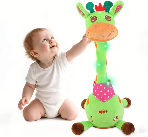 Miniatura 13 de MIAODAM - Cactus bailarín, juguete parlante de cactus para bebés, juguete de cactus que brilla con luces coloridas y repite lo que dices para bebés