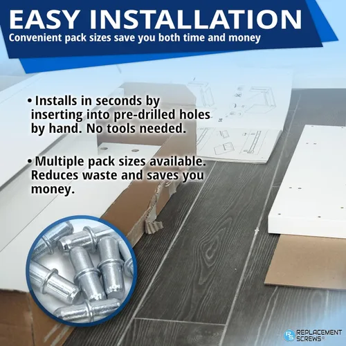 Miniatura 6 de ReplacementScrews Pines/clavijas de soporte para estantes compatibles con IKEA Part 101532 (paquete de 10)