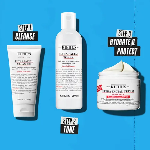 Miniatura 8 de Kiehl's Crema Ultra Facial con SPF 30, Hidratante Facial Ligero Diario para Todos los Tipos de Piel, Hidratación 24 Horas, Protección UV Contra