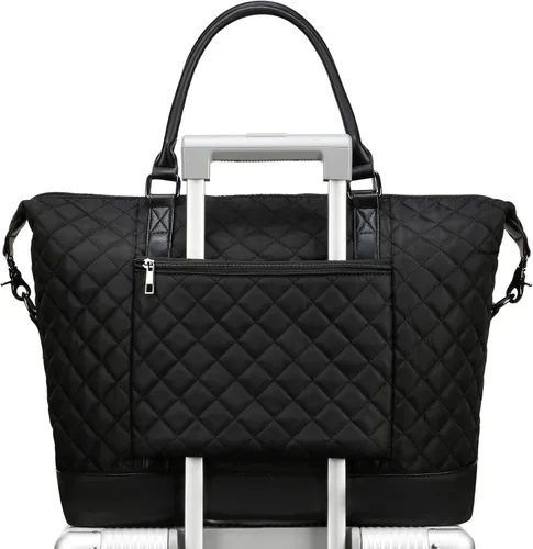 Miniatura 39 de BLUBOON Bolsas de viaje con cremallera, bolsa de lona para mujer, bolsa de fin de semana para mujer, bolsa de lona para llevar en la bolsa de lona