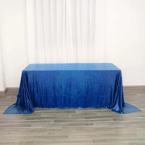 Miniatura 24 de Tableclothsfactory Luxury Collection Duchess - Mantel rectangular de lentejuelas, 60 x 126 pulgadas, color plateado