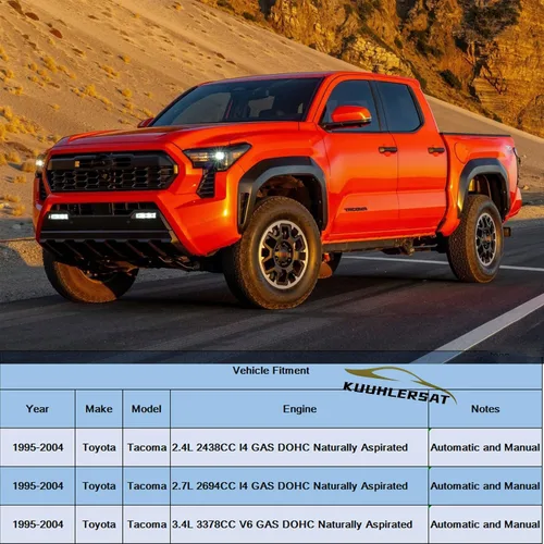 Miniatura 2 de Tacoma - Radiador CU1778, ventilador eléctrico de aluminio compatible con Toyota Tacoma 1995-2004 2.4L 2.7L L4 3.4L V6, radiadores de refrigeración