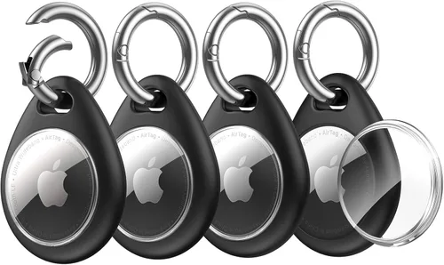 UNBREAKcable Soporte para Apple AirTag [Diseño de Ajuste Perfecto] [Fácil de Instalar] [Sujeta el Air Tag de Forma Segura] Funda Impermeable de TPU