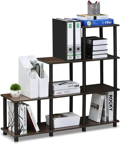 Miniatura 7 de Furinno Turn-N-Tube - Estantes de almacenamiento, estante para libros de 5 niveles, estante esquinero, estantes abiertos sin herramientas
