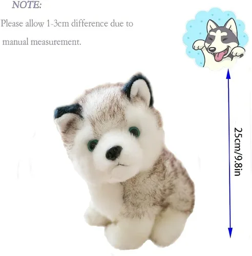Miniatura 5 de Peluche de perro Husky de 9.8 pulgadas, adorable regalo para niños