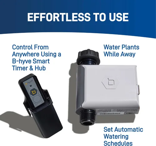 Miniatura 3 de Orbit 50022 Sistema de riego automático todo en uno de zona única para áreas medianas con temporizador de riego inteligente de manguera B-hyve
