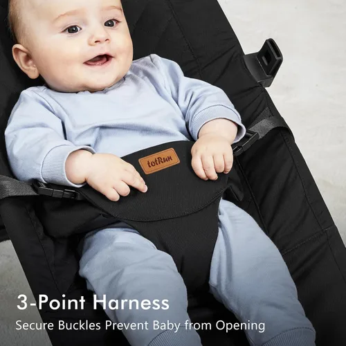 Miniatura 3 de Silla Saltarina para Bebé - Soporte Cómodo para los Momentos de Felicidad de tu Pequeño (Normal, Negro)