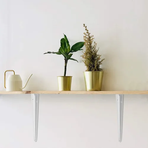 Miniatura 5 de KINJOEK Paquete de 24 soportes de estante de 3 x 4 pulgadas, soportes de metal resistente para montaje en pared, estantes angulares de esquina