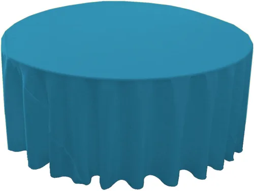 Miniatura 195 de LA Linen - Mantel redondo lavable de popelina de poliéster, resistente a manchas y arrugas, 51", mantel de tela para comedor, cocina, fiesta, Negro