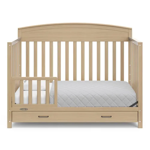 Miniatura 12 de Graco Benton - Cuna convertible 5 en 1 con cajón, certificado GREENGUARD Gold, se convierte de cuna de bebé a cama infantil, sofá cama y cama
